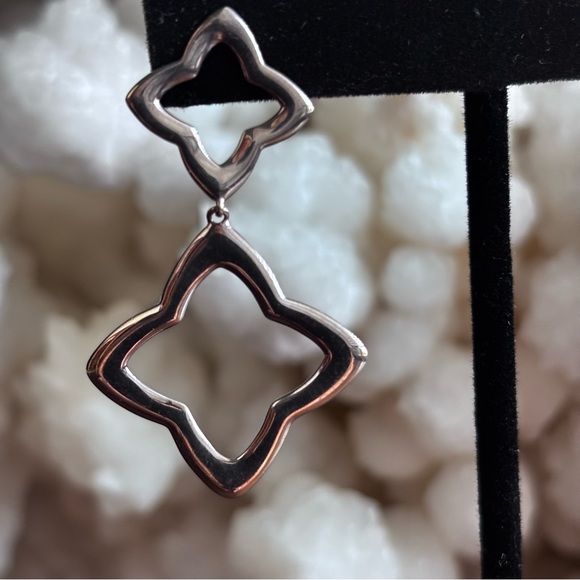 David Yurman sterling silver double drop earrings - Picture 3 of 15